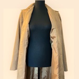 H&M Faux Suede Lightweight Trench Coat with Belt